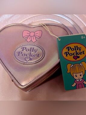 Loungefly Polly Pocket Compact Playset Figural Zip Around Wallet NWT
